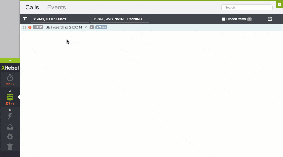 Web services screenshot.