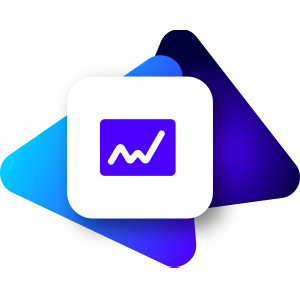 Icon showing a chart increasing upwards and to the right