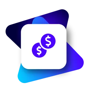 Icon showing two dollar signs next to each other